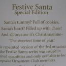 Hallmark 2011 Festive Santa Local Club Repaint Miniature Christmas Ornament
