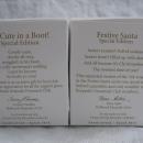 Hallmark 2010 So Cute In A Boot & 2011 Festive Santa Local Club Repaint Miniature Christmas Ornaments Lot of 2