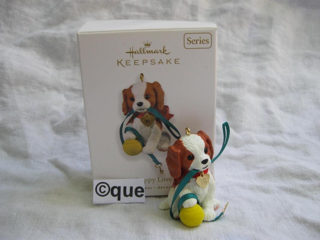 Hallmark 2010 Puppy Love King Charles Spaniel #20 In Series Christmas Tree Ornament