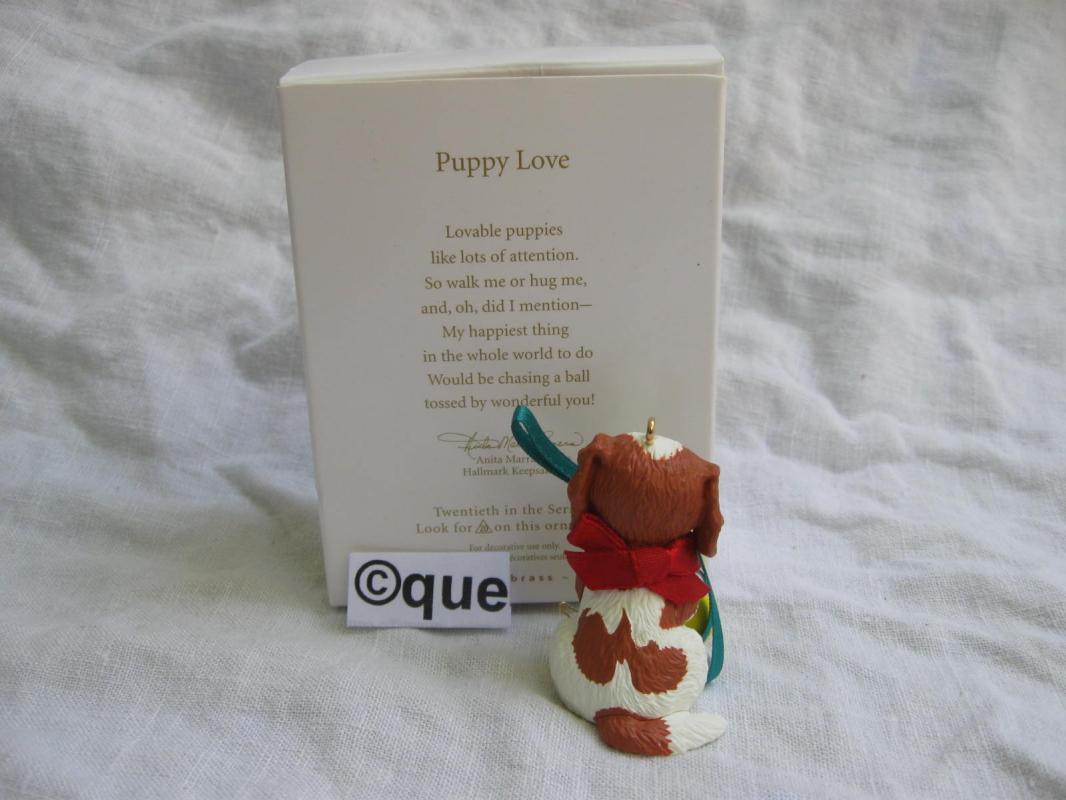 Hallmark 2010 Puppy Love King Charles Spaniel #20 In Series Christmas Tree Ornament