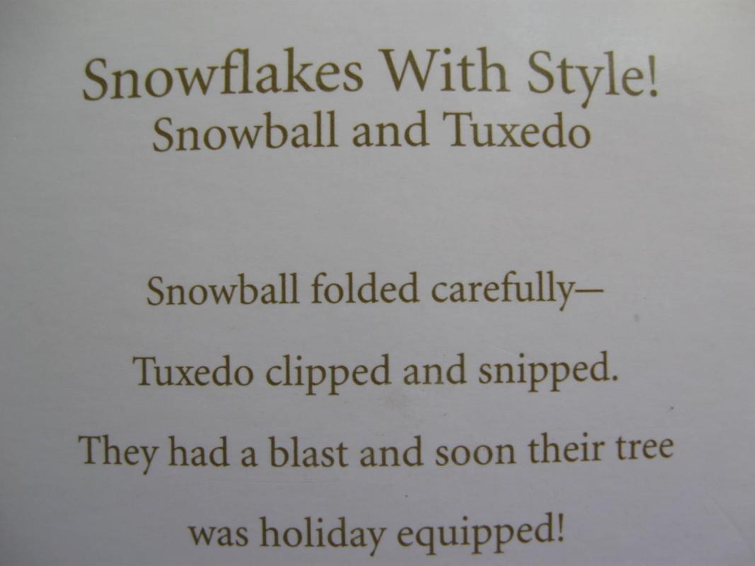 Hallmark 2010 Snowflakes With Style! Snowball & Tuxedo Christmas Tree Ornament
