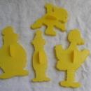 Four Vintage Sesame Street Cookie Cutters Yellow Big Bird + More