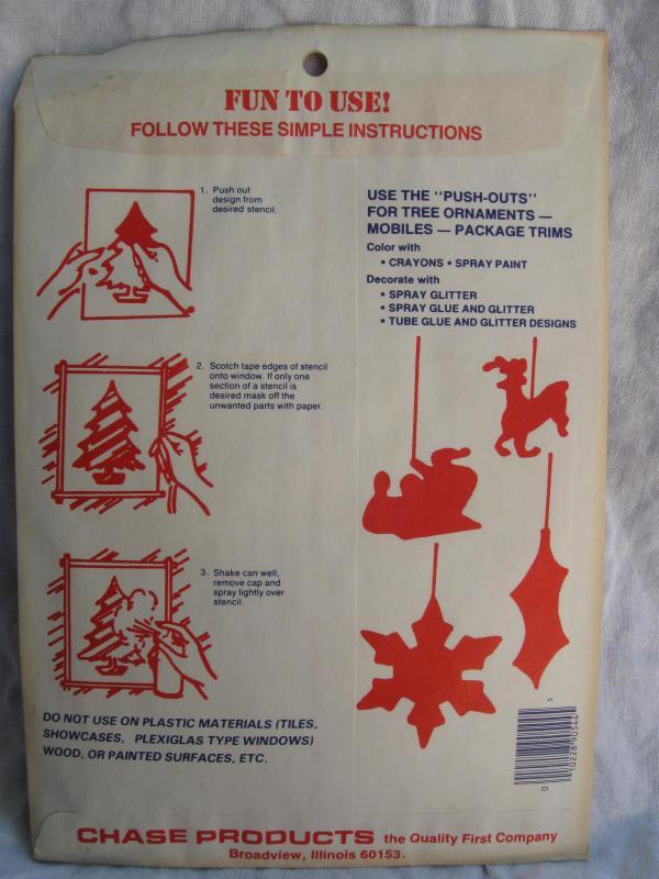 24 Vintage Window Christmas Stencils New In Sealed Envelope