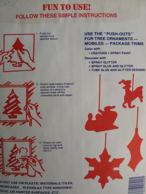24 Vintage Window Christmas Stencils New In Sealed Envelope