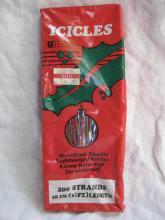 Vintage Metalized Multi Colored Christmas Tree Icicles Made In USA