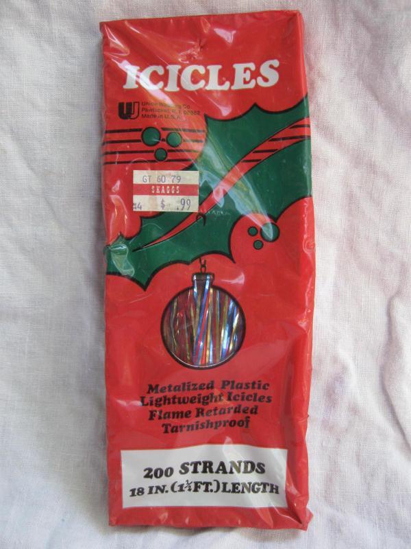 Vintage Metalized Multi Colored Christmas Tree Icicles Made In USA