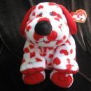 Ty Sweetly Red & White Puppy Dog Pluffie Plush New