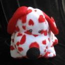 Ty Sweetly Red & White Puppy Dog Pluffie Plush New