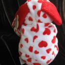 Ty Sweetly Red & White Puppy Dog Pluffie Plush New