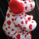 Ty Sweetly Red & White Puppy Dog Pluffie Plush New