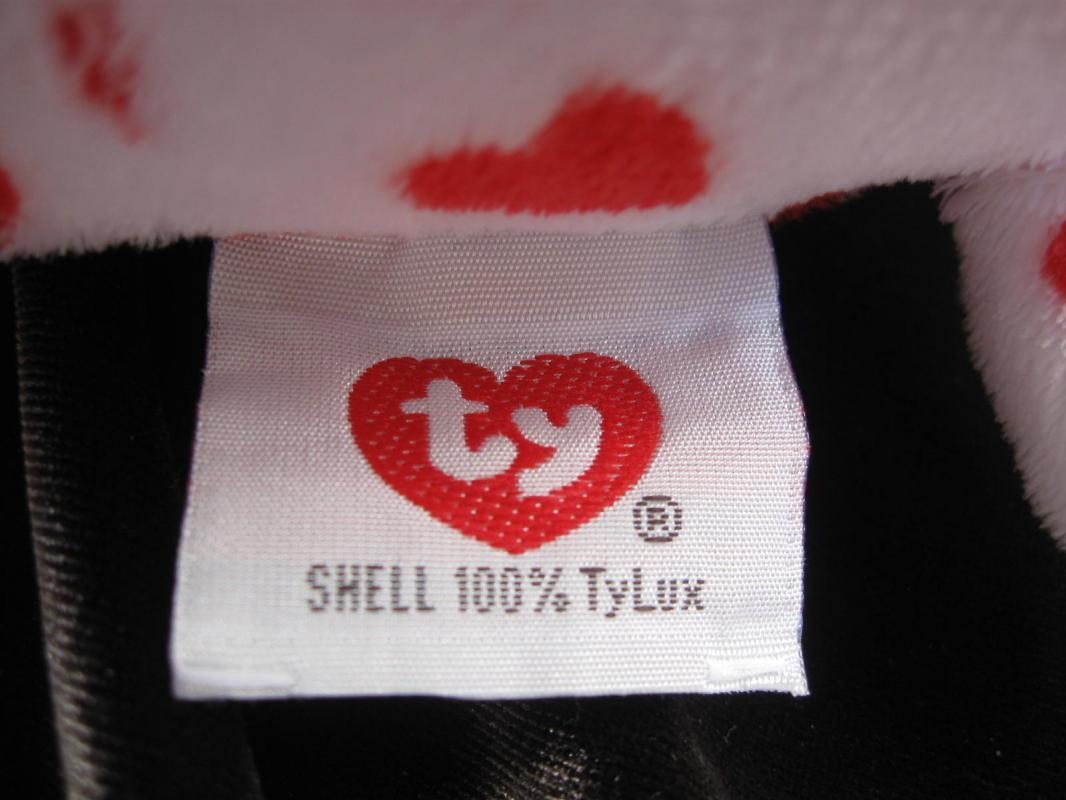 Ty Sweetly Red & White Puppy Dog Pluffie Plush New