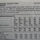 New Vintage Vogue 8819 Misses' Jacket & Dress Size 14 1970's