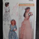 New Vintage Butterick 4529 Girls' Party Dress Sewing Pattern Size 7 8 10 Dated 1989