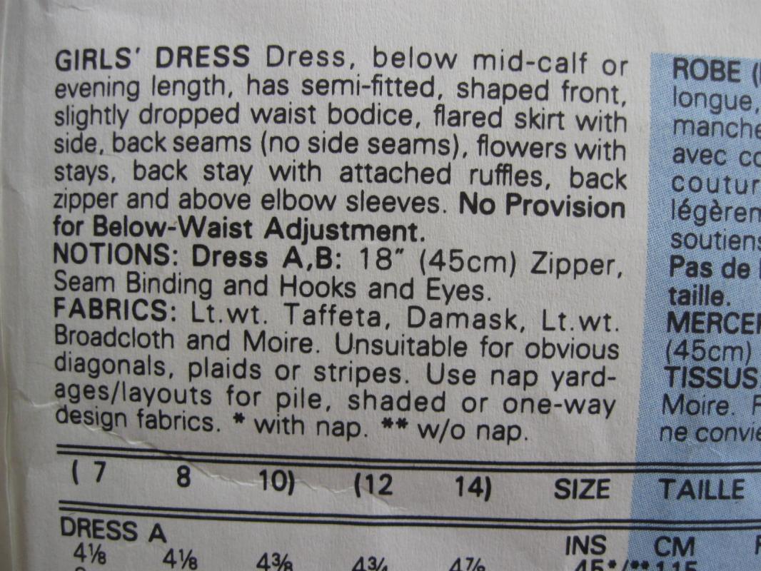 New Vintage Butterick 4529 Girls' Party Dress Sewing Pattern Size 7 8 10 Dated 1989