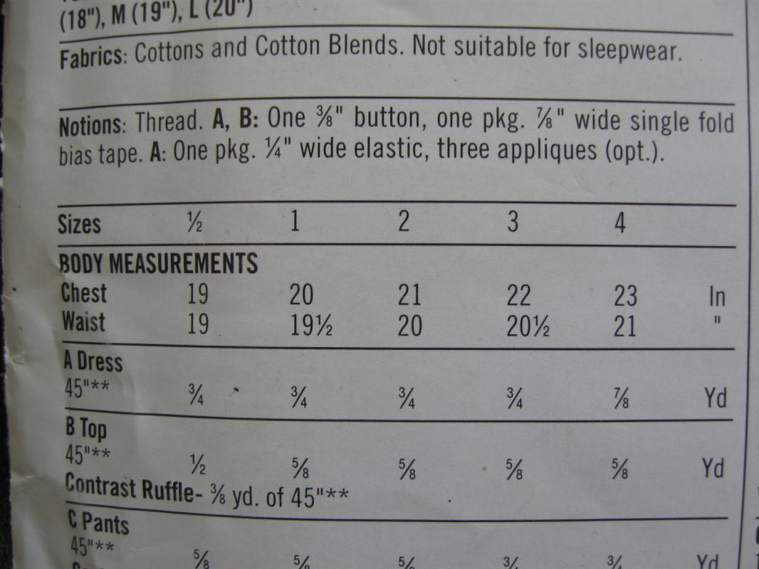 New Simplicity 4557 Toddlers' Dress or Top Pants & Hat Sewing Pattern Size A 1/2 - 4 Dated 2005