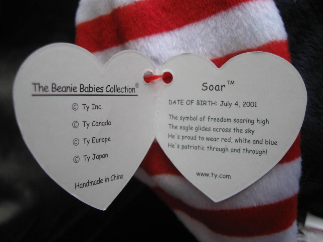 Ty Soar The Patriot Eagle Retired Beanie Baby