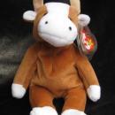 Ty Bessie The Brown & White Cow Retired Beanie Baby