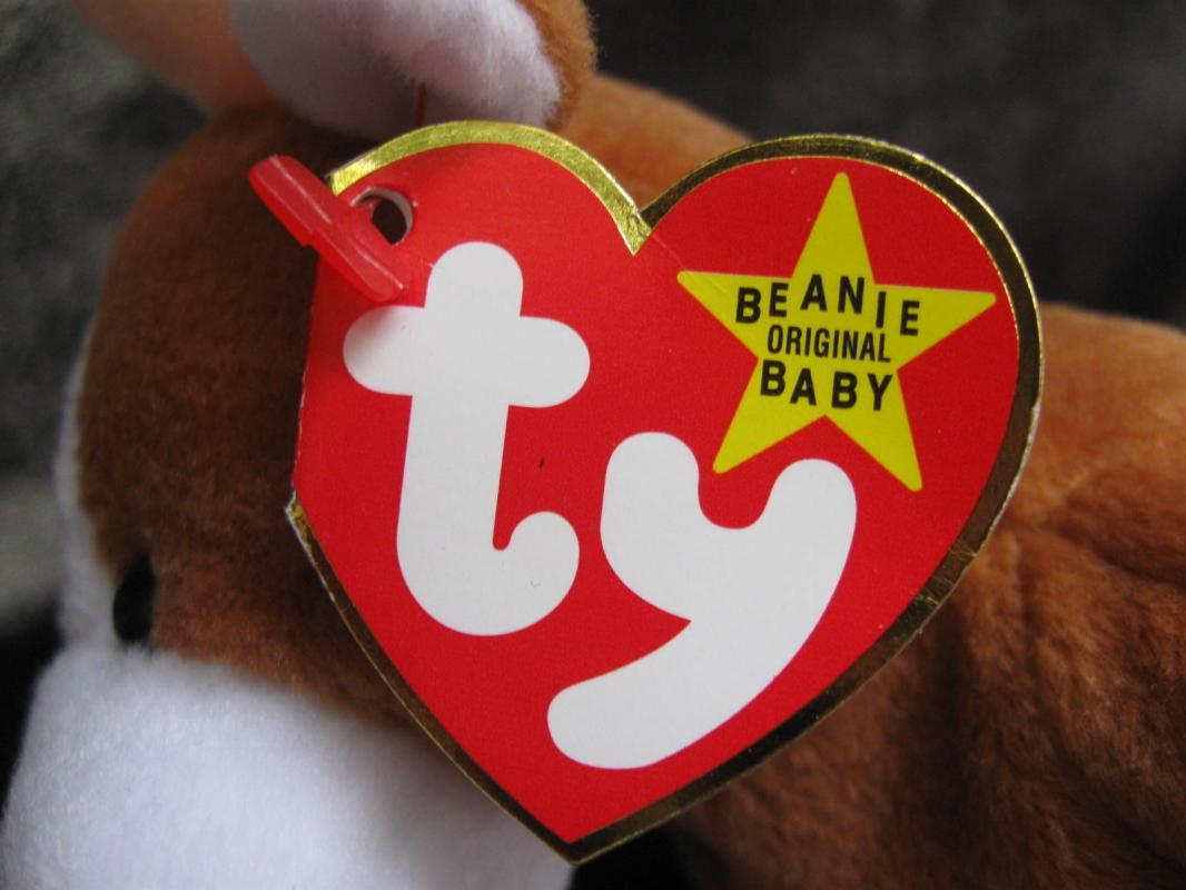 Ty Bessie The Brown & White Cow Retired Beanie Baby