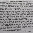Butterick 331 & B5304 Cabbage Patch Kids Wardrobe & Bath Accessories Sewing Patterns Lot Of 2