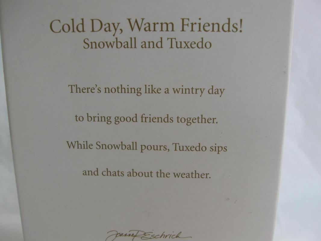 Hallmark 2008 Cold Day Warm Friends Snowball & Tuxedo 8th In Series Christmas Tree Ornament
