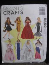 New Simplicity 8552 Barbie Doll Outfits Sewing Pattern