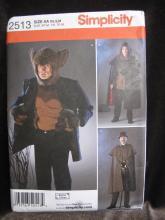 New Simplicity 2513 Wolfman Jykll Hyde Halloween Costume Sewing Pattern Men's XS, S M