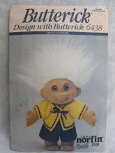 Vintage Butterick 6438 Adopt A Norfin Troll Sewing Pattern