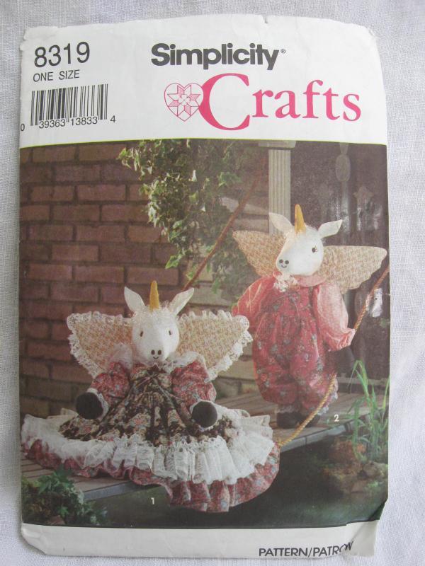 Vintage Simplicity 8319 Boy & Girl Unicorn & Clothes Sewing Pattern