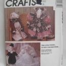 New McCall's Crafts 4665 Pig Doll Bride & Groom With Clothes Sewing Pattern