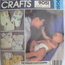 Vintage McCall's Crafts 9051 Pinless Cloth Diaper Shirt Diaper Cover Sewing Pattern