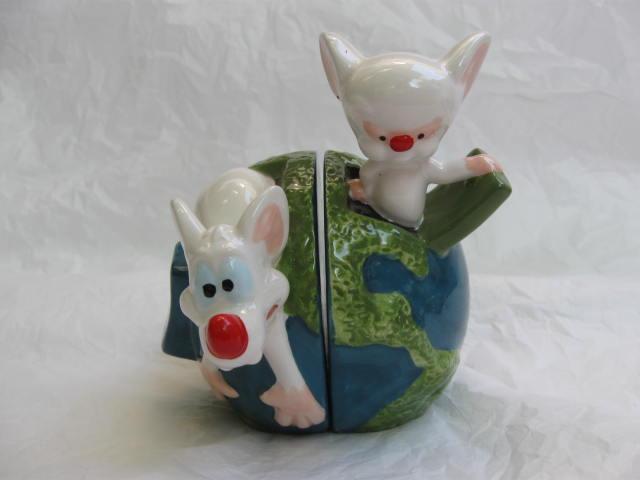 Pinky & The Brain World Animaniacs Cartoon Mice Warner Brotners Salt & Pepper Shakers
