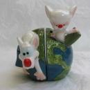 Pinky & The Brain World Animaniacs Cartoon Mice Warner Brotners Salt & Pepper Shakers