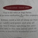 Hallmark 1994 Cat Nap 1st In Series Christmas Ornament