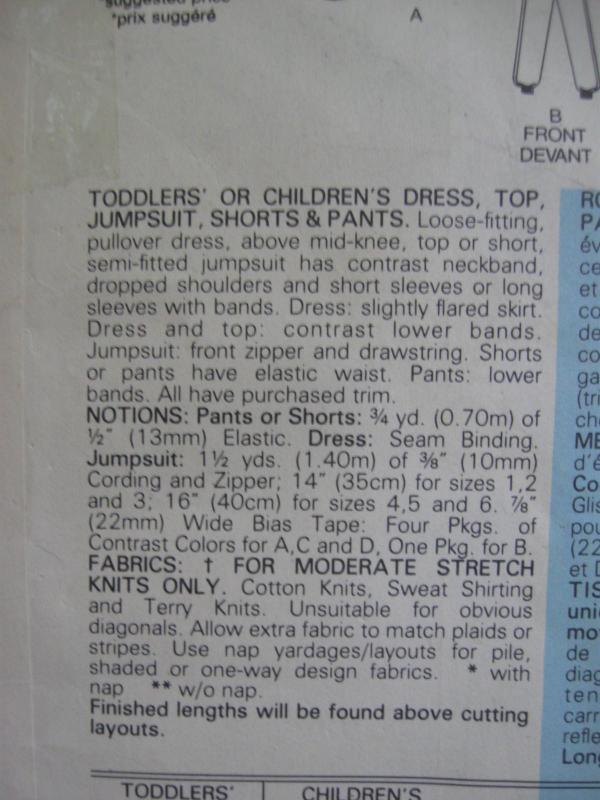 New Butterick 6567 Children's Dress Top Jumpsuit Shorts & Pants Sewing Pattern Size 4