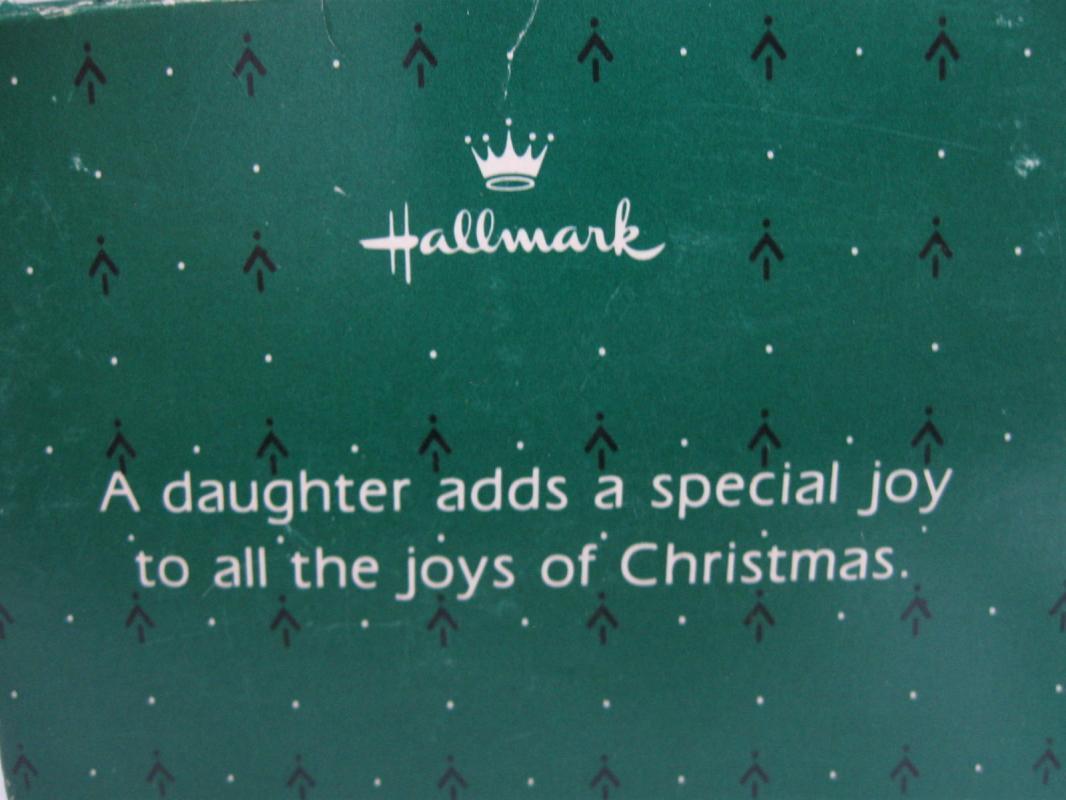 Hallmark 1987 Daughter Christmas Ornament