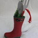 Hallmark 2012 Garden Boot With Spade & Fir Tree Christmas Gardening GardenerOrnament
