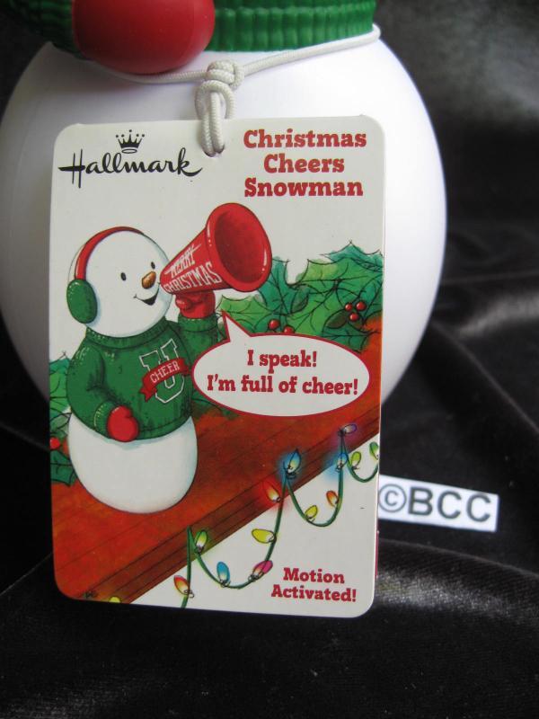 Hallmark 2012 Christmas Cheers Snowman Motion Activated Singing Cheerleader Snowman