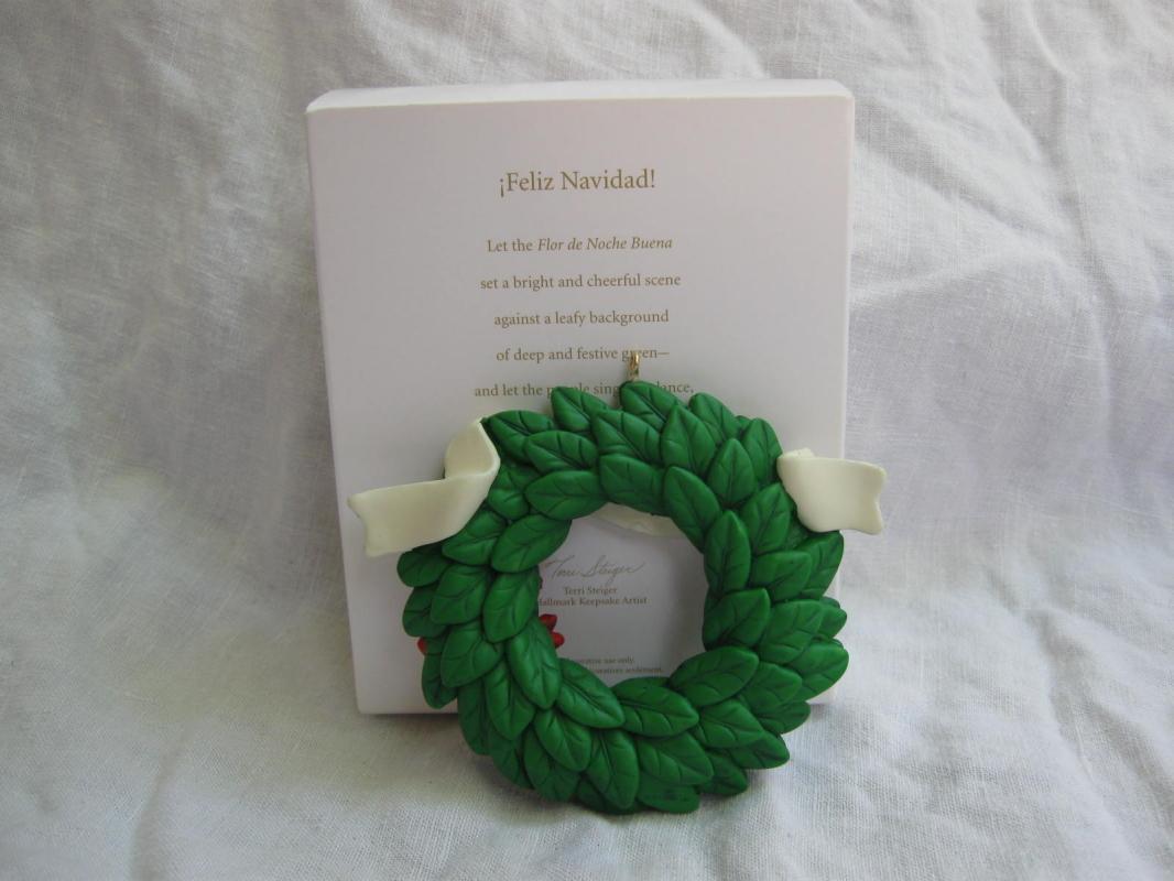 Hallmark 2012 Feliz Navidad Wreath Christmas Ornament