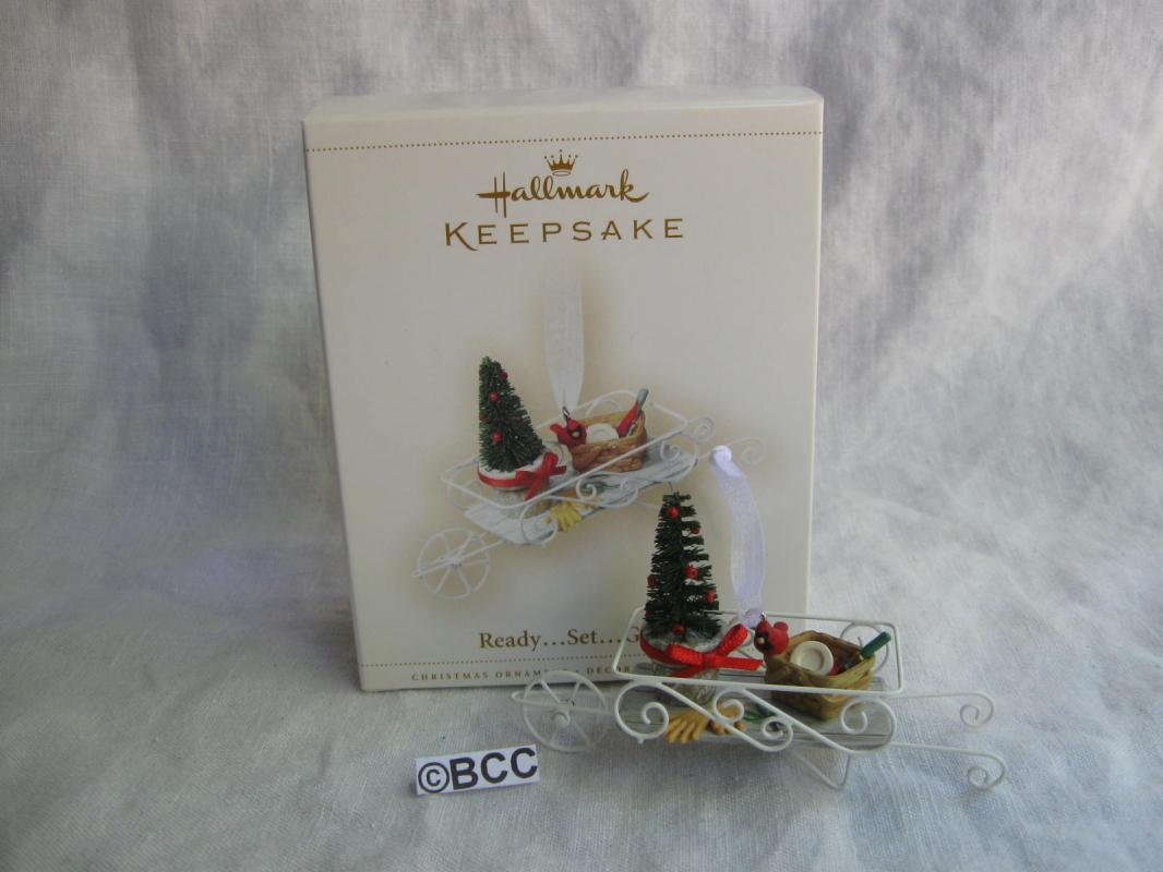 Hallmark 2006 Ready Set Grow Garden Gardener Gardeining Christmas Ornament Winter Garden Collection