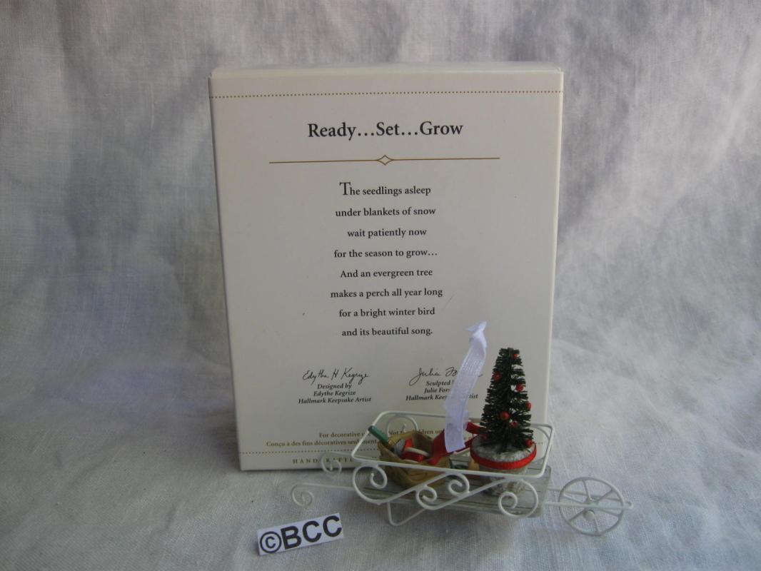 Hallmark 2006 Ready Set Grow Garden Gardener Gardeining Christmas Ornament Winter Garden Collection