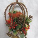 2 Sets Of Plastic Christmas Wind Chimes Lantern & Bird Cage