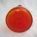 Vintage Orange & Yellow Hand Blown Crackle Glass Vase