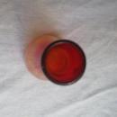 Vintage Orange & Yellow Hand Blown Crackle Glass Vase