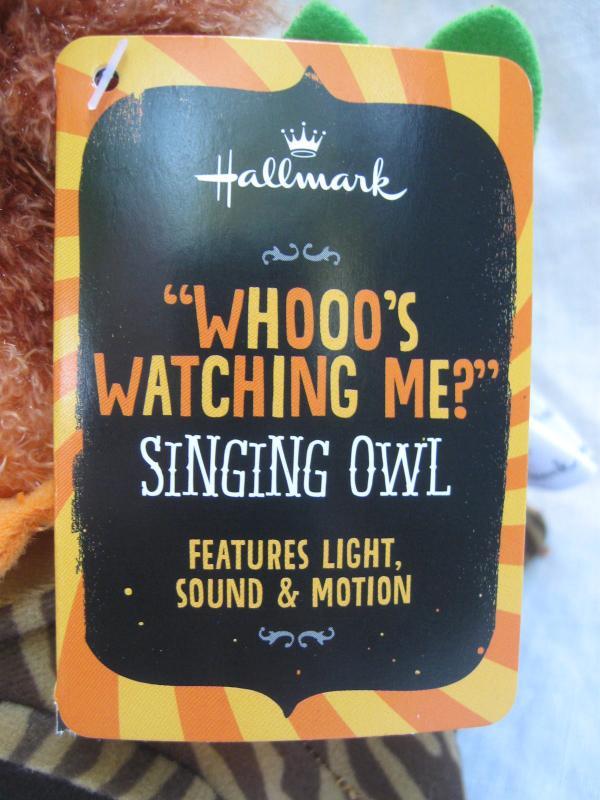 Hallmark 2013 Who's Watching Me Owls In Tree Animated Magic Sound & Motion