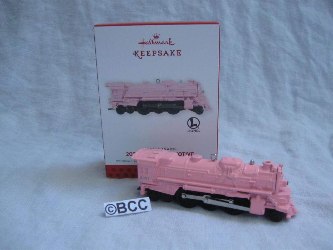 Hallmark 2013 Lionel Pink 2037 Steam Locomotive Limited Quantity Repaint Ornament