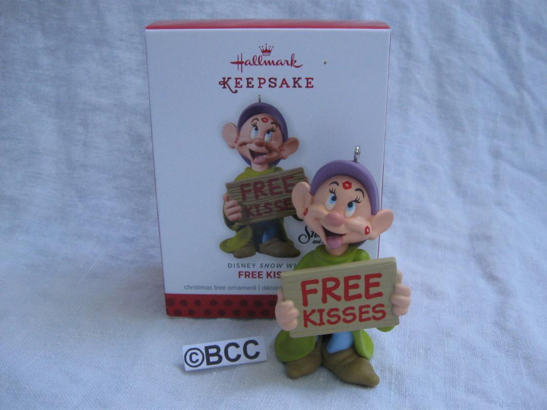 Hallmark 2013 Free Kisses Dopey Disney Snow White Limited Quantity Keepsake Christmas Ornament