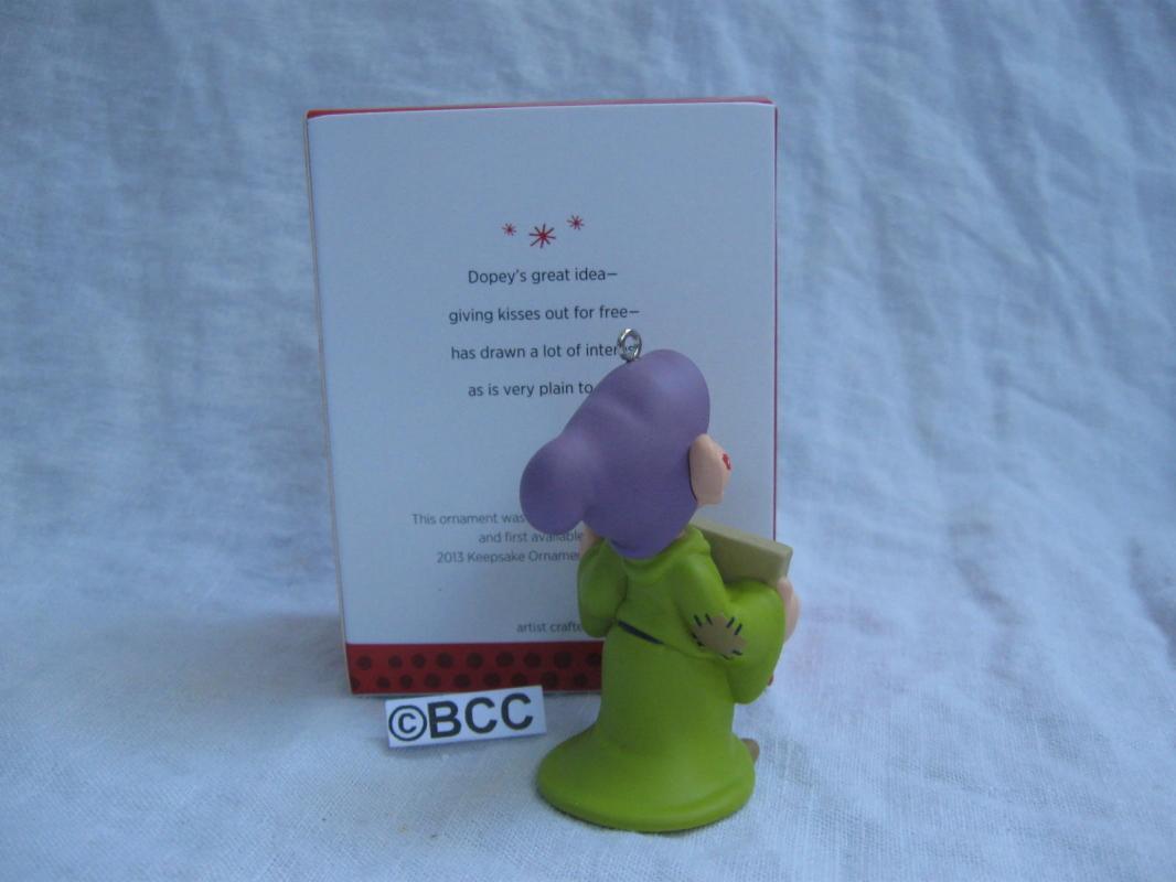 Hallmark 2013 Free Kisses Dopey Disney Snow White Limited Quantity Keepsake Christmas Ornament