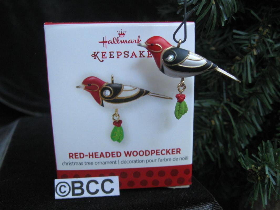 Hallmark 2013 Red Headed Woodpecker 5th In The Beauty Of Birds Miniature Series Keepsake Christmas Ornament