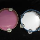 Vintage Halloween Clown Tambourine Plus Blue & White Tamborine Lot Of 2