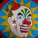 Vintage Halloween Clown Tambourine Plus Blue & White Tamborine Lot Of 2